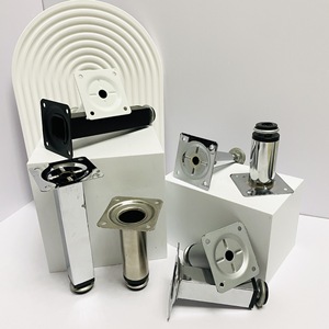 Patas de gabinete de acero al carbono ajustables, soportes resistentes para muebles de sala de estar, diseño industrial, color plateado - Product Image 1