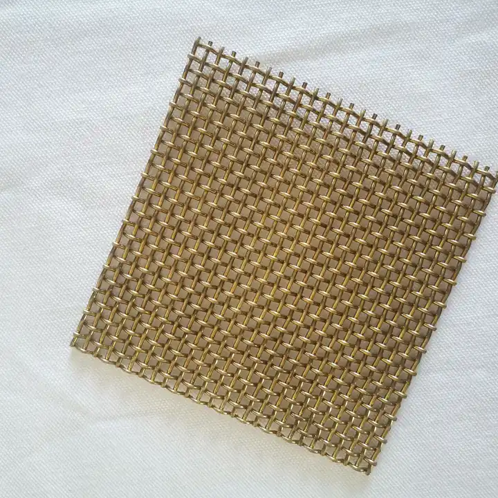 Bronze Stainless Steel Woven Metal Lock Crimped 6m Brass Decorative Wire  Mesh