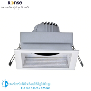 Plafonnier LED encastré carré RONSE pour intérieur, ultra-plat, 4 pouces - Product Image 1