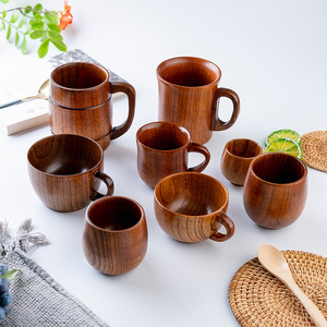 Vente en gros usine : Tasse en bois de jujube sauvage, Tasse à thé simple, Mug à poignée en bois, Tasse à bière, Tasse à café, Tasse pour le thé de l'après-midi - Product Image 1
