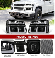 Kit de phares avant de voiture de style projecteur, phares LED automatiques, feux de jour DRL, ensemble de remplacement pour Chevrolet Colorado 2004-2012