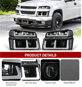 Kit de phares avant de voiture de style projecteur, phares LED automatiques, feux de jour DRL, ensemble de remplacement pour Chevrolet Colorado 2004-2012 - Product Image 6