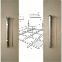 Support de plafond réglable en acier galvanisé, fil de zinc résistant à la corrosion, durable pour toiture, atelier, entrepôt, usage suspendu