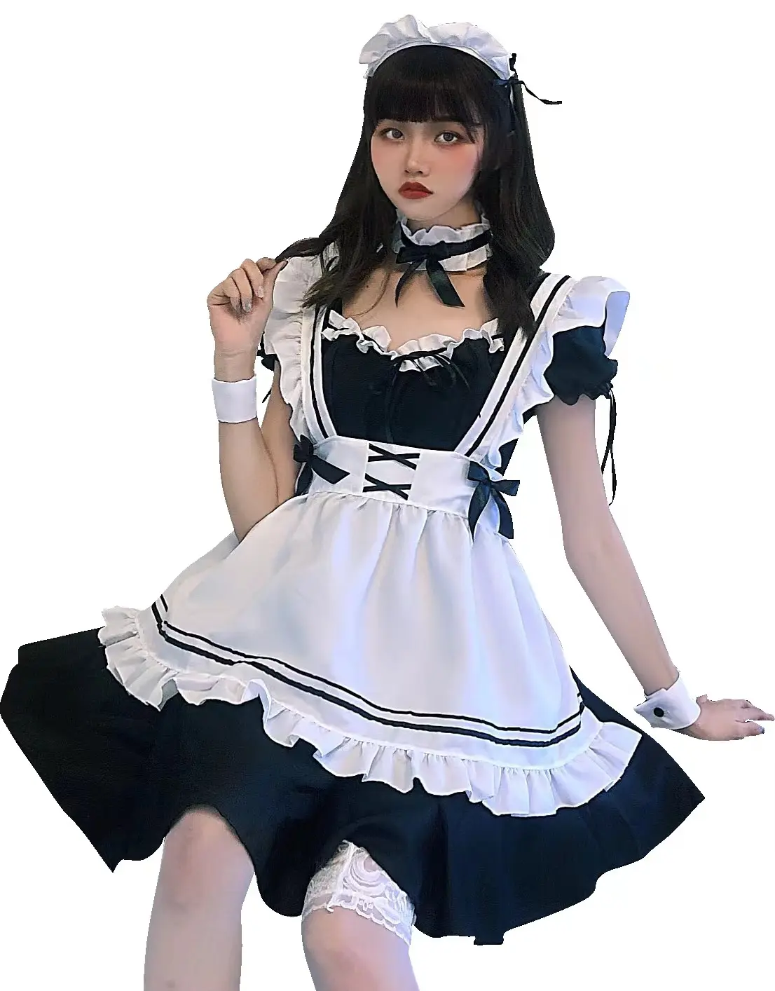Cosplay Schattige Stijl Jurk Rok Maid Dress Party Stage Anime Maid Dress