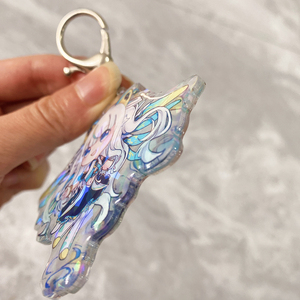 Tùy Chỉnh Hai Mặt Anime Epoxy Glitter Hologram Acrylic <span class=keywords><strong>Keychain</strong></span> Charm Acrylic - Product Image 6