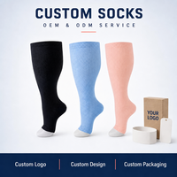 Chaussettes de compression à bout ouvert pour hommes et femmes, chaussettes hautes sans talon