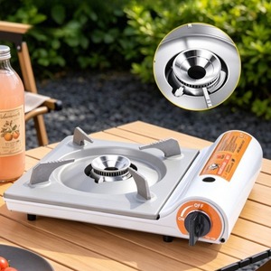 Réchaud à gaz manuel portable monobloc pour l'extérieur avec allumage, idéal pour la cuisson du thé et des bouilloires en <span class=keywords><strong>camping</strong></span>, en métal, toutes saisons - Product Image 5