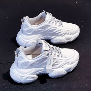 Spring and Summer Korean-style Women's <b>Black</b> <b>White</b> Old-Style Lace-Up Sneakers with Soft <b>Soles</b> Casual Running <b>Shoes</b> Fashion Trend - Product Image 6