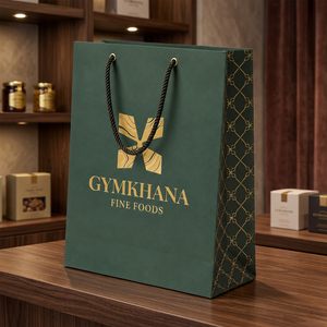 Premium Rope Handle Paper Shopping <b>Bags</b> with Gold Foil Printing for Retail and Corporate Packaging - Product Image 3