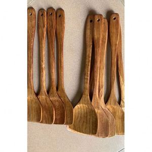Espátula Plana de Madera Natural con Logotipo Personalizado para Cocinar - Product Image 4