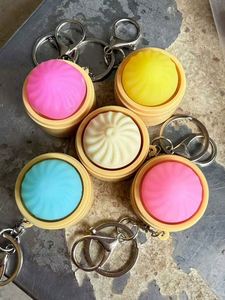 Promotional Toy Cute Mini Dumpling Squishy Keychain Stress Relief Toy Dumpling Keychain Accessories for <b>Backpack</b> Decor - Product Image 6