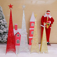 RICHS HINING Weihnachts feier Veranstaltungen Hotel Einkaufs zentrum Fenster dekorationen Eisen arbeiten vierbeinigen Weihnachts baum Pyramiden baum