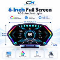 Jauge LCD GPS OBD2 P3 6 pouces avec mesureur de force G, 13 interfaces utilisateur, inclinateur multilingue et scanner PID pour la réglage automobile