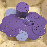 Disques abrasifs en céramique Lionwham, grain 120/40, auto-adhésifs, multi-perforés, auto-lustrants pour métal et bois (100-180 mm, papier/polyester)