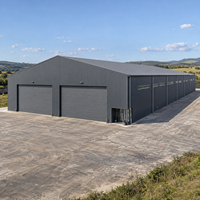 Atelier industriel à structure en acier à travée libre, panneaux composites isolés, entrepôt métallique conforme CE, bâtiment de stockage