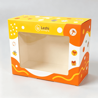Boîte cadeau en papier personnalisée pour Noël, vente en gros, avec fenêtre, pour bonbons, gâteaux et emballages