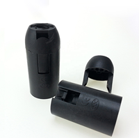 Support de lampe en plastique PBT, douille e12 e14, 12 pièces, noir et blanc, corps complet
