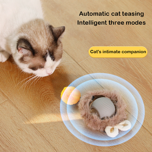 Elektrisch Intelligente Interactieve Kat & Hond Plagen Bal Zelfvermakelijk Huisdier Speelgoed Met Lichte Functie Verlicht Verveling - Product Image 3