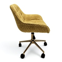 Chaise de bureau pivotante SHENGTAI ST-8856-1 au design moderne et exécutif, base métallique de qualité commerciale, tissu marron, réglable en hauteur