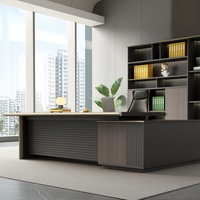 Bureau de direction moderne en L extensible de haute qualité avec panneau de prises à fermeture douce et gestion des câbles, écologique, pour la maison et les PDG