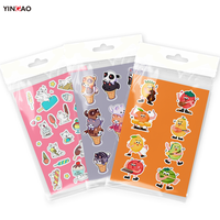 Pegatinas Personalizadas de Animales de Dibujos Animados para Decorar Tazas y Vasos de Helado, Hojas de Pegatinas Personalizadas con Corte Kiss Cut, Pegatinas de Vinilo Impermeables
