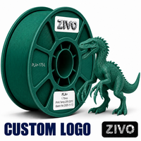 Filamen PLA 1.75mm 1KG Kustom OEM Pabrik Grosir Cetakan Printer 3D Massal Mudah Dicetak Ikatan Lapisan Kuat ZIVO