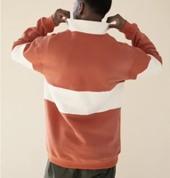 Sweat à capuche zippé 1/4 pour homme, style streetwear, logo personnalisé brodé, 100% coton, style décontracté, rayures colorées, patchs, tissu French Terry 360 g/m²