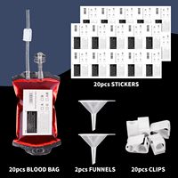 Pochettes à Boissons Créatives et Amusantes pour Halloween : Contenants Personnalisés pour Boissons en Forme de Sang – Idéales pour les Fêtes et la Décoration