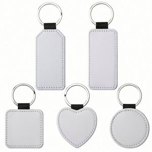 <b>Custom</b> Shape Festival Promotion Gifts Keyring Wholesale Sublimation White Blank Pu Leather Hanging Ornament Decoration <b>Keychain</b> - Product Image 1