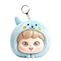 Porte-clés Kawaii portable en peluche douce et tactile, anti-stress, jouet à collectionner