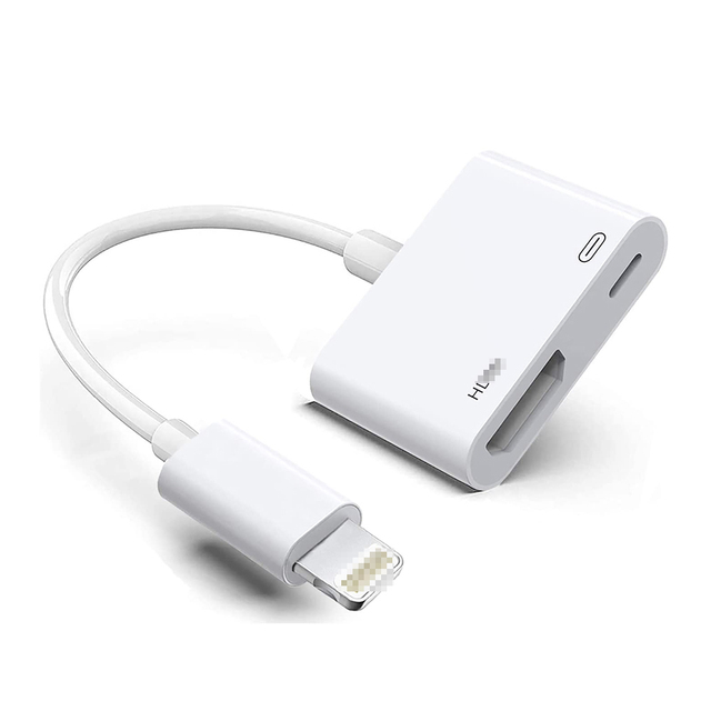 For Apple to HD Adapter 1080P Sync Screen Cable for IPhone, IPad, iPod to TV/Projector/Monitor Video Converter No Power Needed