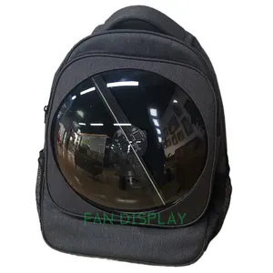 Indoor Outdoor Hologramm 3D LED Rucksack kosten pflichtig holo graphische LED Werbung 3D Fan Display Bildschirm im Rucksack