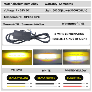 Luces SENLO para Automóvil, Foco de Doble Lente para Motocicleta, Luces Auxiliares Delanteras para Parrilla, Luces de Conducción, Luces Antiniebla, Aptas para Todoterreno, Camioneta, SUV - Product Image 2