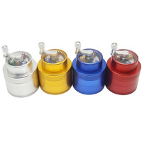 Nouveau moulin à herbes sèches classique YA YA8152 à 4 couches en alliage d'aluminium de 63 mm, à manivelle, pour accessoires, vente chaude