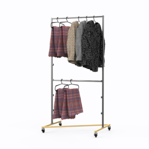 Hot Bán Kim Loại May Hiển Thị Giá T-Shirt Váy Vải Quần Áo Đứng Treo Quần Áo Hiển Thị Đứng Cho Cửa Hàng - Product Image 1