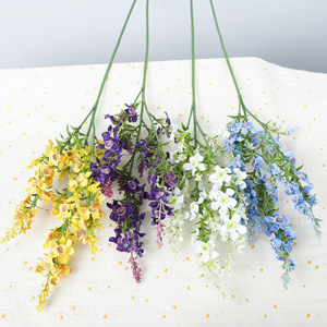 Orchidées artificielles QIHAO jaunes, fleurs en soie hautement réalistes pour la décoration intérieure et les accessoires de mariage - Product Image 2