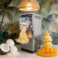 USA op voorraad 160L/H Veelzijdige Italiaanse harde ijsmachines, machine voor continue batchvriezing van bevroren roomijs en gelato.