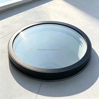 Fenêtre de toit automatique pour villa, ronde, motorisée, avec pare-soleil intégré, moustiquaire, drainage étanche, pour escalier et sous-sol