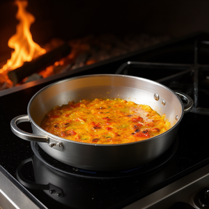 Padella per paella Paellera Chef in alluminio, rotonda, 18 cm, adatta al forno, per fornelli a gas e a induzione - Product Image 3