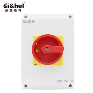 SIHEL brand 3P 32A On/Off rotary switch Cam Switch with Waterproof Plastic Enclosure