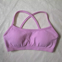 Nouveau soutien-gorge push-up sans couture respirant et sans dos, ajustable, pour le fitness et le yoga, avec dos en V et effet froncé, pour les ensembles de yoga et d'entraînement pour femmes