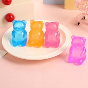 Oso de malta antiestrés personalizado al por mayor, juguetes de peluche con logo impreso, productos unisex, oso de azúcar transparente - Product Image 3