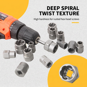Juego de 14 extractores de tuercas y pernos de grado industrial, con accionamiento de 3/8 pulgadas, de acero Cr-Mo, rosca inversa, herramienta para reparaciones domésticas, Dropshipping - Product Image 3