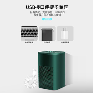 เครื่องฟอกอากาศขนาดเล็กแบบพกพา 36V ใช้พลังงานจาก USB พร้อมไส้กรองคาร์บอนกัมมันต์ กำจัดฟอร์มาลดีไฮด์ สำหรับพื้นที่ขนาดเล็กสูงสุด 10 ตร.ม. - Product Image 4