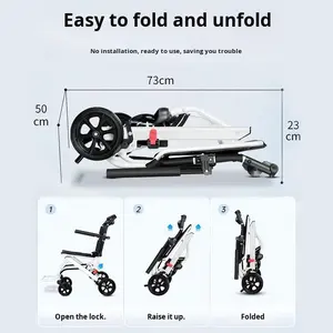 Affordable Disabled Wheel <b>Chair</b> Hospital Aluminum Alloy Transport Lightweight Manual Wheelchair with <b>Large</b> Spring - Product Image 2