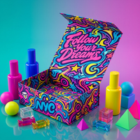 Auffällige Psychedelische Graffiti Faltbare Magnetische Geschenkbox Individuell Bedruckte Flache Papierbox für Einzelhandel Geschenkverpackung