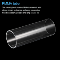 Tube acrylique transparent sur mesure de grand diamètre, haute transparence, en PMMA, pour affichage d'expositions et couverture d'éclairage, vente en gros