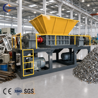 Broyeur à double arbre pour métaux, déchiqueteur et pulvérisateur pour la récupération des aciers, coques de voitures, moteurs, fils d'aluminium et de cuivre en usine de recyclage