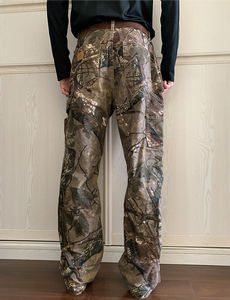 YALI Pantalones Cargo de caza de gran tamaño con estampado de pierna recta y estampado de árbol de camuflaje personalizado - Product Image 6