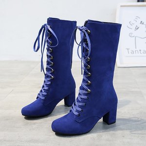 All'ingrosso 2023 occidentale ginocchio alto tacco <span class=keywords><strong>chucky</strong></span> stivali da indossare scarpe da donna - Product Image 2